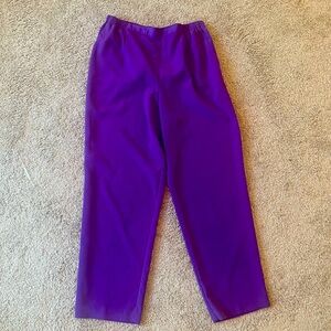 Purple nappa valley petites pants size 12